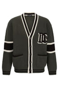 Dolce & Gabbana DG Logo Patch Rib-Knitted Cardigan