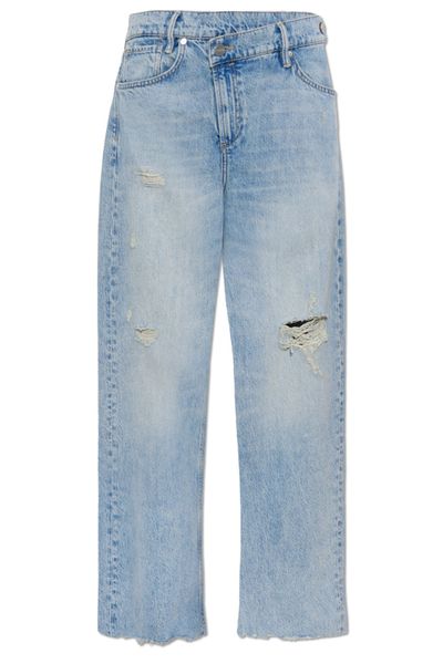 Allsaints Aki Distressed Wide-Leg Jeans