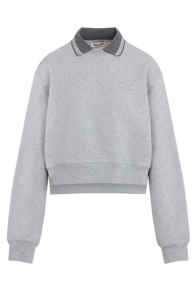 Miu Miu Long-Sleeved Polo Sweatshirt