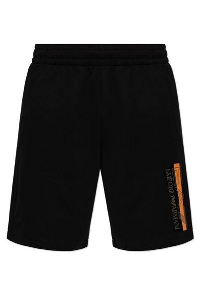 Ea7 Emporio Armani Logo Print Sweat Shorts