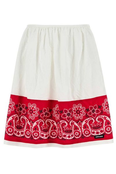 Miu Miu Two-Toned Poplin Skirt