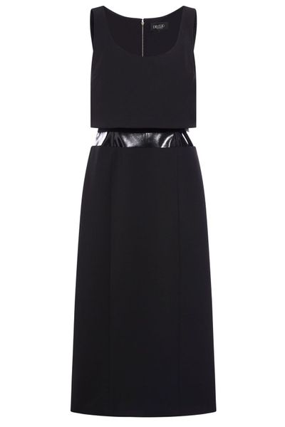 Del Core Sleeveless Contrasting-Panel Midi Dress