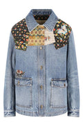Valentino Patch Detailed Button-Up Denim Jacket