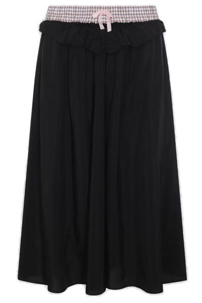 Maison Margiela Panelled Pleated Midi Skirt