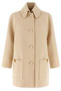 Valentino Logo Plaque Button-Up Peacoat