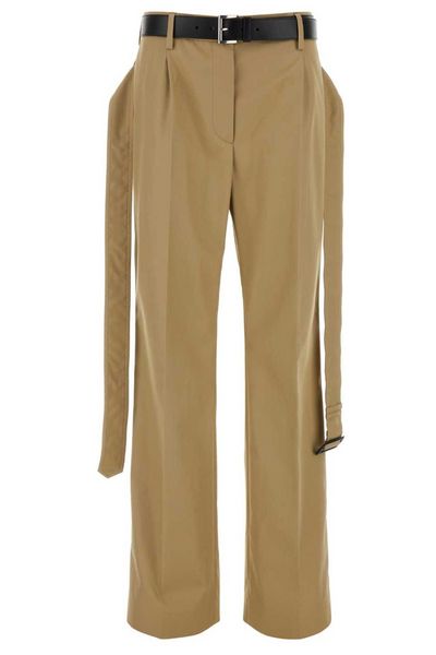 Prada Belted Twill Trousers