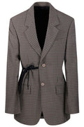 Balenciaga Checkered Wrap Tailored Jacket