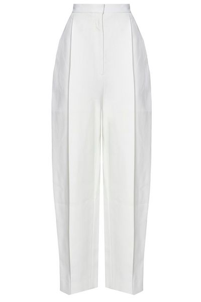 Khaite High-Waisted Tapered Leg Trousers