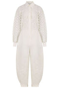 Alberta Ferretti Broderie-Anglaise Jumpsuit