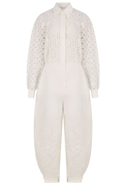 Alberta Ferretti Broderie-Anglaise Jumpsuit