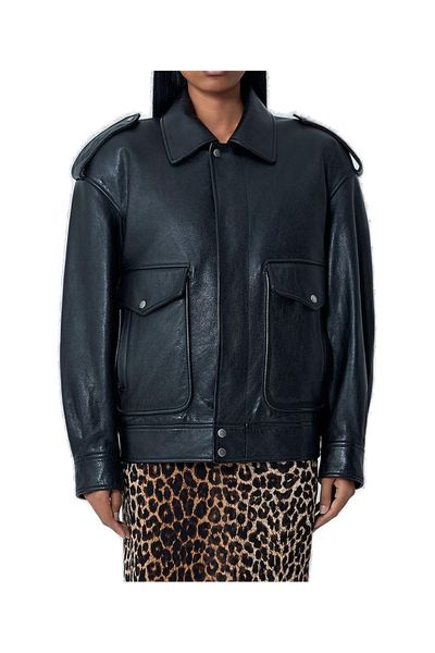 Saint Laurent Oversized Button Detailed Jacket