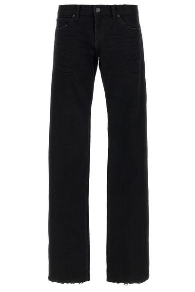 Balenciaga Logo Patch Fitted Low-Waisted Jeans