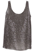 Brunello Cucinelli Sequin Embellished Sleeveless Top