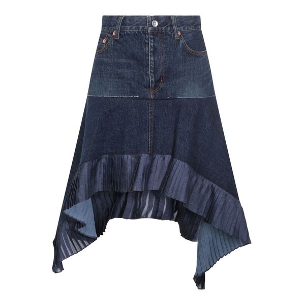 Sacai Asymmetric Denim Skirt