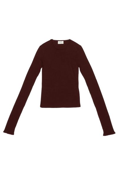 Saint Laurent Crewneck Ribbed Top