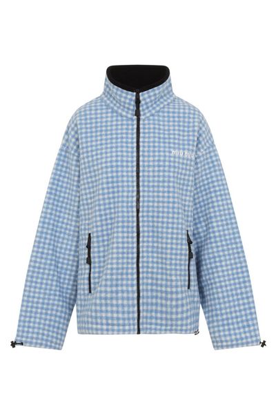 Miu Miu Check Zip-Up Jacket