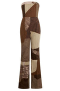 Moschino Strapless Patchwork Jumpsuit