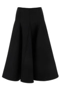 Valentino Crepe Couture Flared Midi Skirt