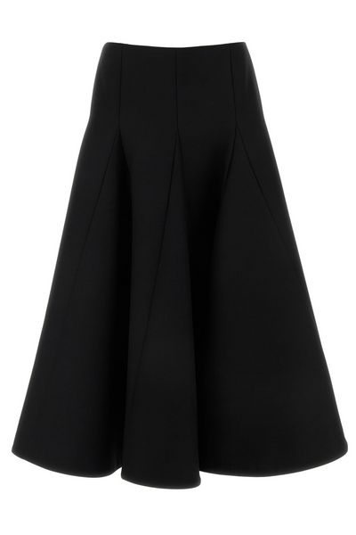 Valentino Crepe Couture Flared Midi Skirt