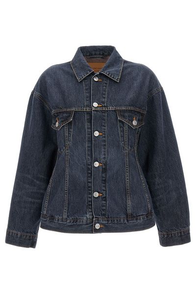 Balenciaga Collared Button-Up Denim Jacket
