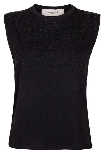 Golden Goose Deluxe Brand Bead Embellished Knitted Sleeveless Top