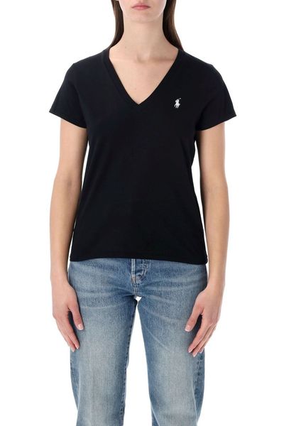 Polo Ralph Lauren Logo Embroidered V-Neck T-Shirt