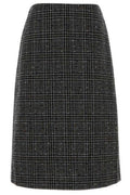 Fendi Checked Tweed Midi Skirt