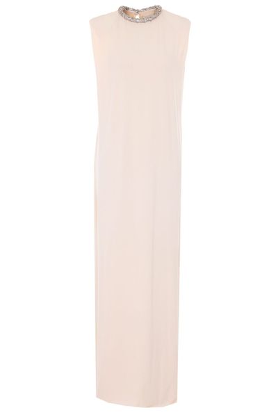 Elisabetta Franchi Embellished Neck Sleeveless Dress
