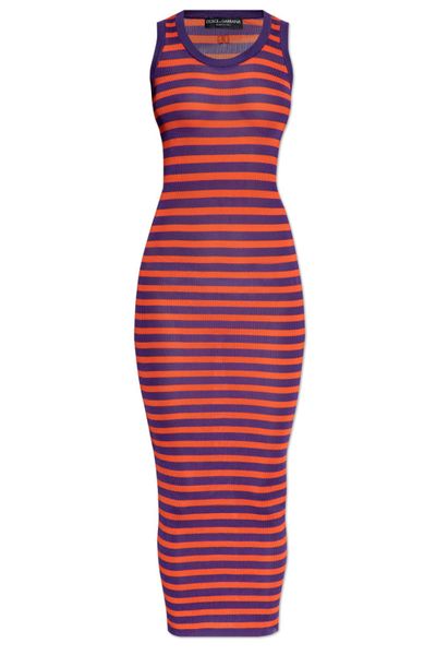 Dolce & Gabbana Striped Midi Dress