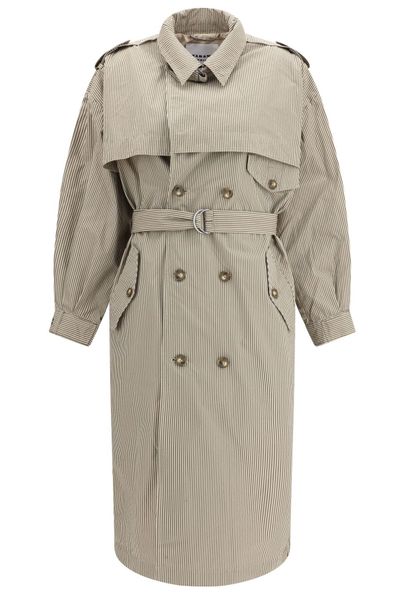 Isabel Marant Étoile Chilma Striped Belted Coat