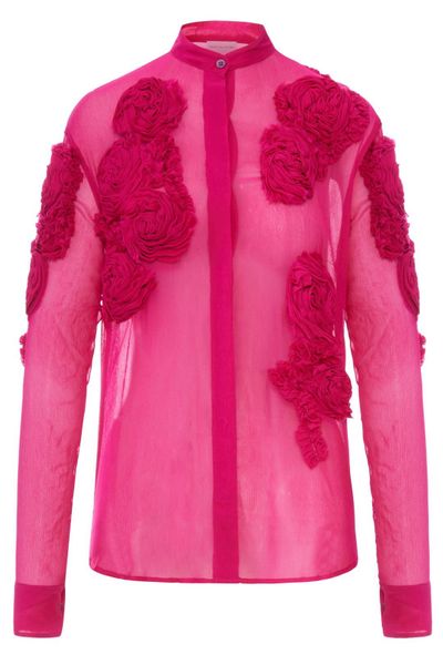 Dries Van Noten Chowsa Sheer Floral Shirt