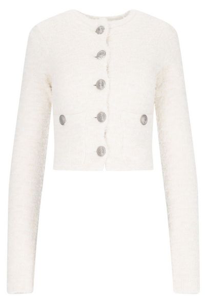 Balenciaga Tweed Cropped Cardigan