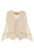 Fendi V-Neck Cut-Out Detailed Cape