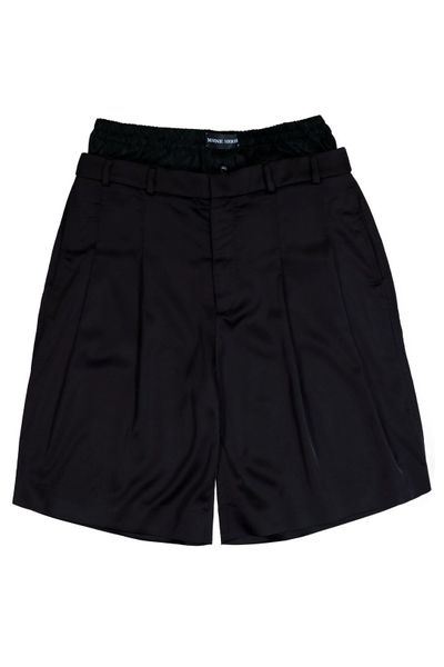 Marine Serre Draped Satin Boxer Waisted Shorts
