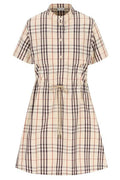 Burberry Checked Drawstring Shirt Dress