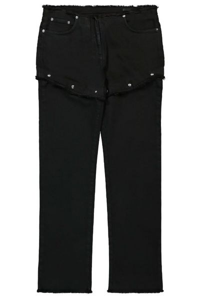 1017 ALYX 9SM Snap-Off Frayed-Edge Straight-Leg Jeans