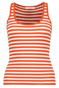 Max Mara Striped Ribbed Knit Tank Top