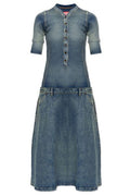 Diesel De-Anim-S Denim Midi Dress