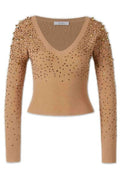 Max Mara Embellished V-Neck Jumper