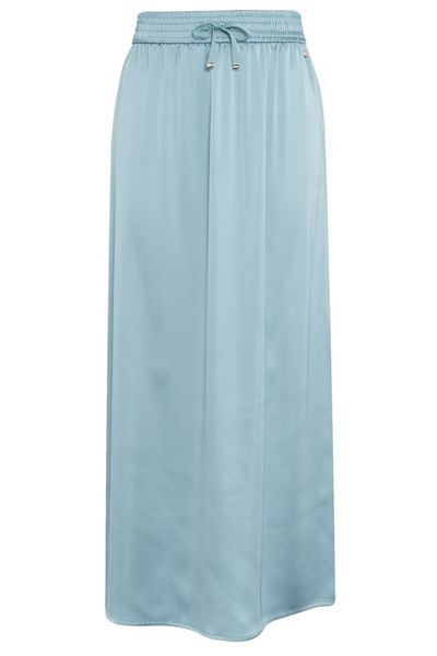 Herno Drawstring-Waist Side-Slit Satin Midi Skirt