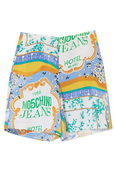 Moschino Jeans All-Over Printed Crepe Shorts