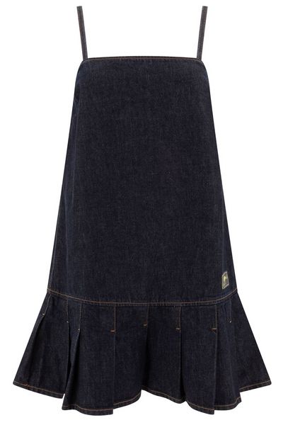 Ganni Denim Strap Mini Dress