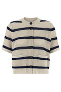 Brunello Cucinelli Net Striped Cardigan