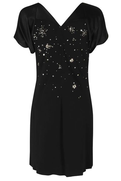 Alberta Ferretti Embellished Bow Mini Dress