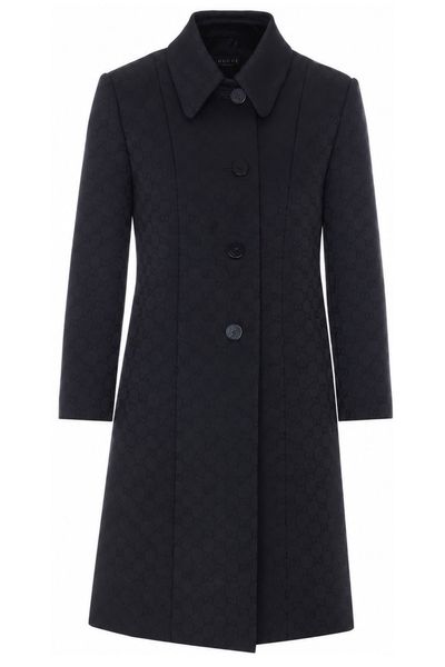 Gucci Monogram Button-Front Coat
