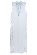 Jil Sander Ruffled Sleeveless Maxi Dress