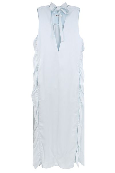Jil Sander Ruffled Sleeveless Maxi Dress