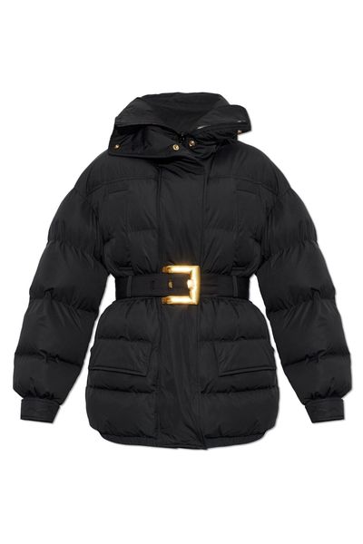 Balmain Belted Hooded Down Jacket