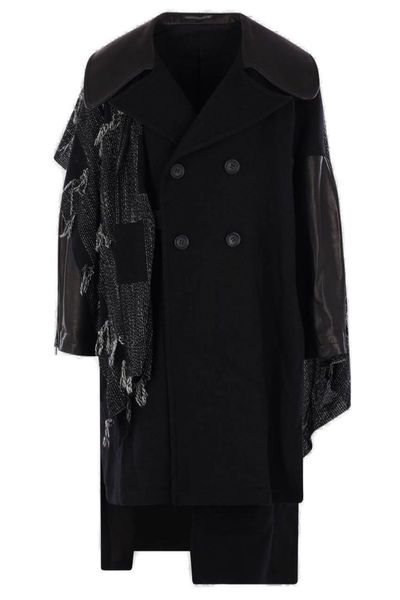 Yohji Yamamoto Double-Breasted Distressed Coat