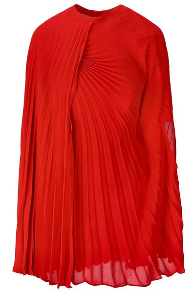 Valentino Crewneck Curved Hem Dress